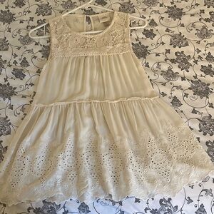 Knox Rose Cream Sleeveless Eyelet Top XS